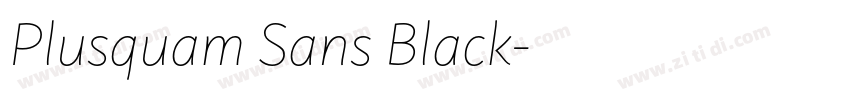 Plusquam Sans Black字体转换